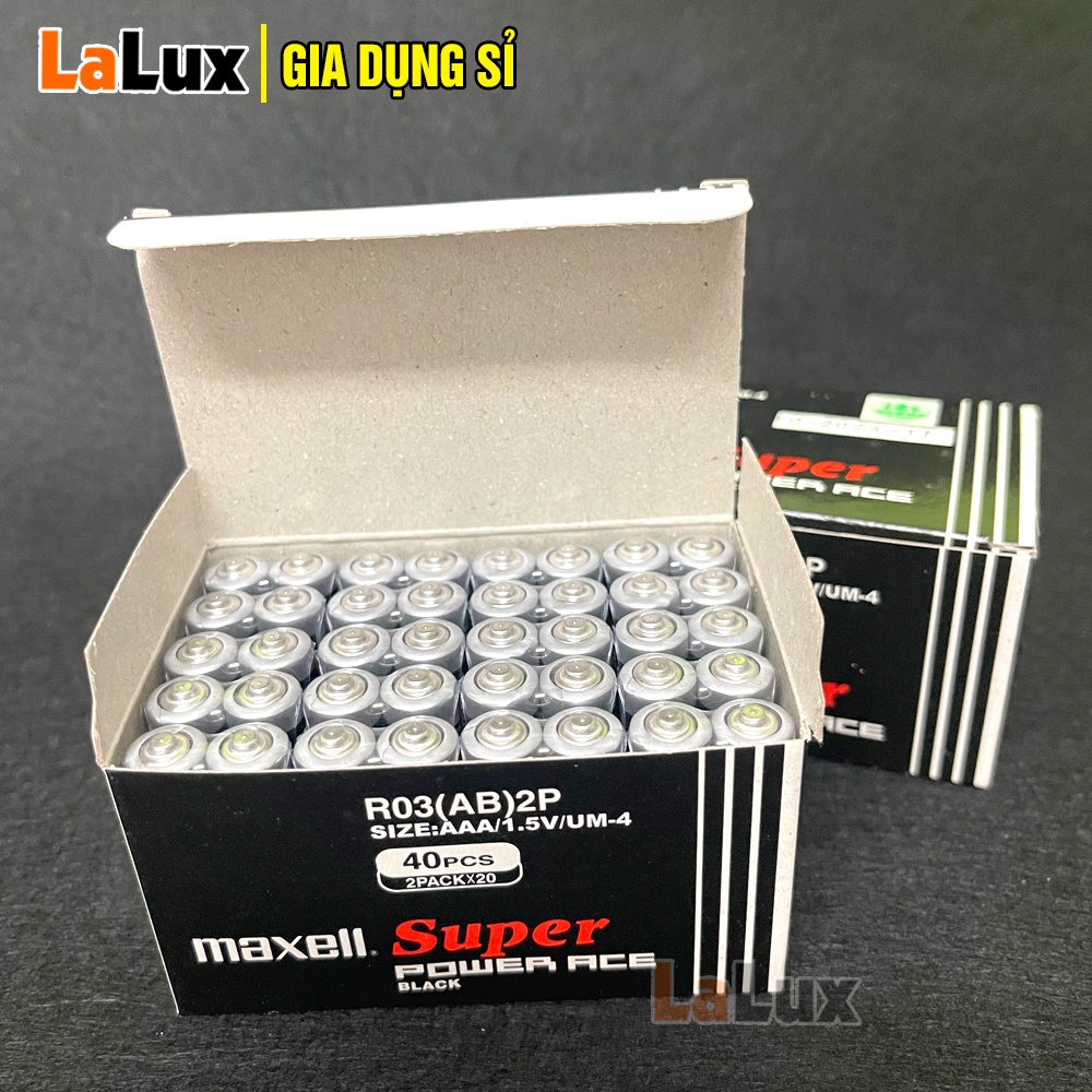 Pin AAA Maxcell CHÍNH HÃNG HỘP 1.5V- Pin Tiểu 3A Cho Chuột Không Dây Điều Khiển Từ Xa,máy đo huyết áp đường huyết LALUX