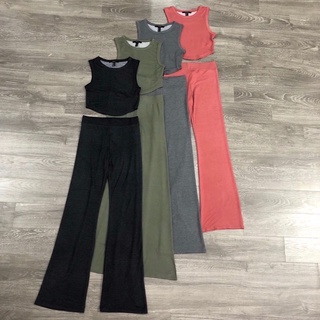 BEUCLOSET - Set bộ áo thun và quần ống loe chất thun da cá thoáng mát