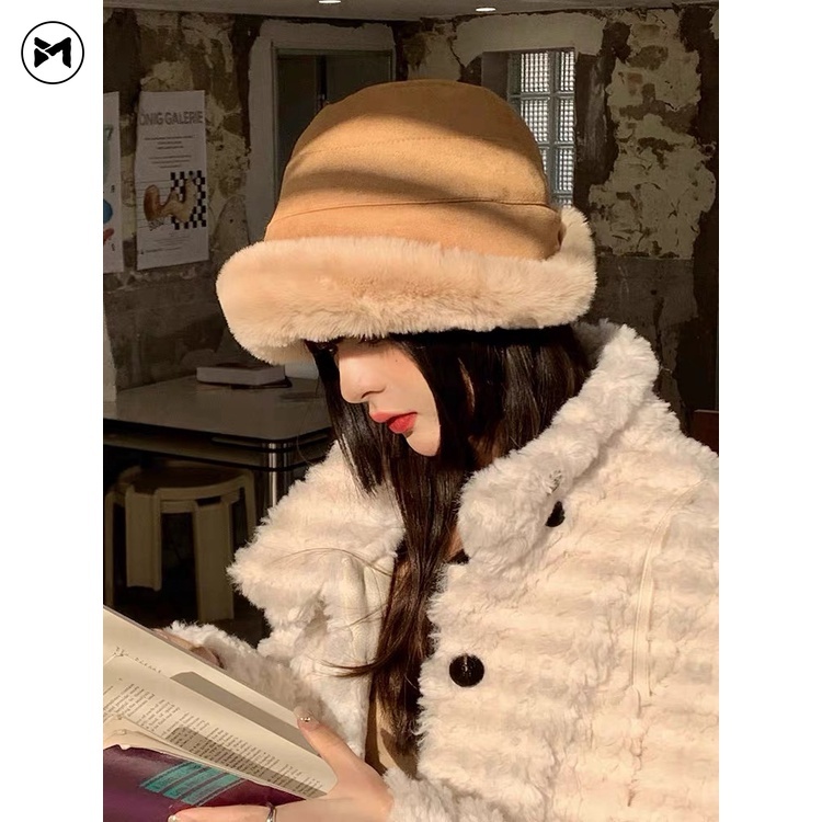 Mũ Tai Bèo Phủ Lông Cừu Dày Dặn Chống Gió Giữ Ấm Tai Đa Năng Phong Cách Nhật Bản Cho Nam Và Nữ