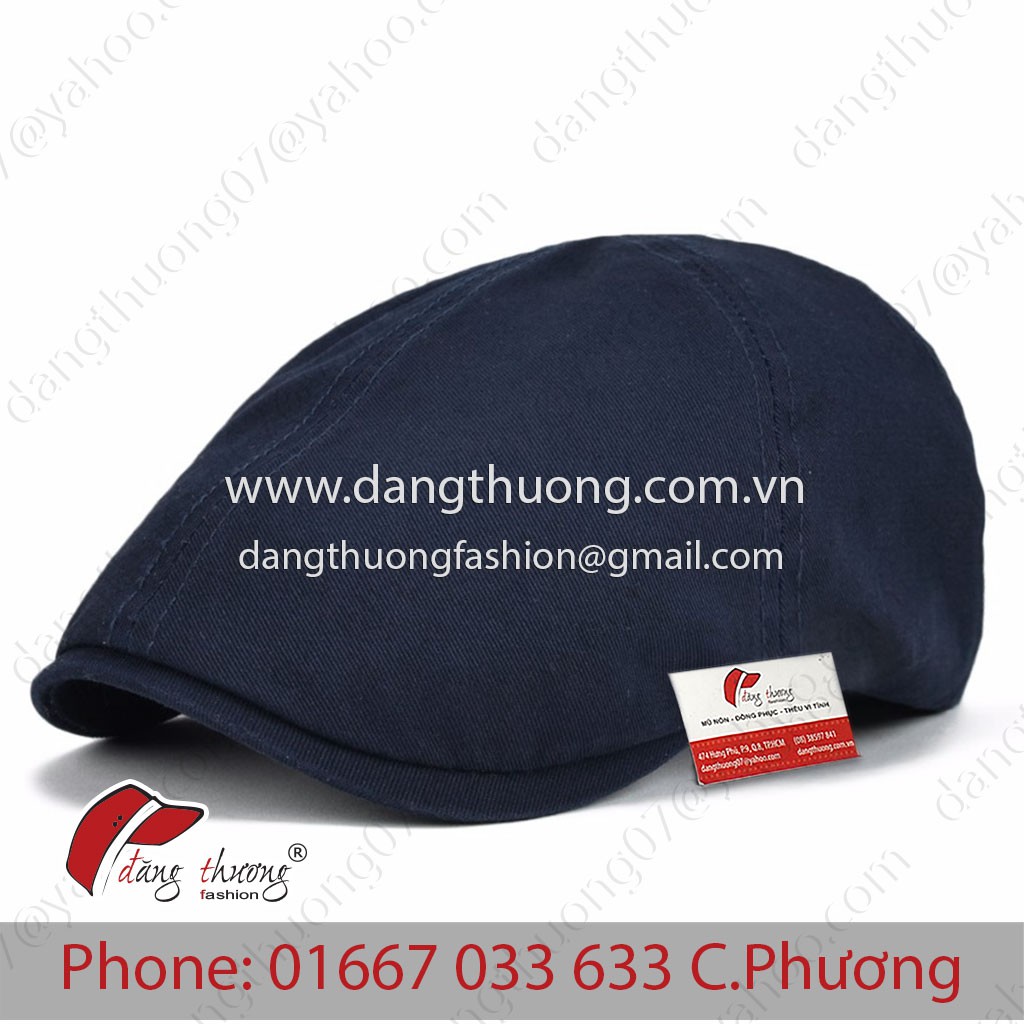 Mũ nón nồi nam kaki bere beret phong cách cổ điển vintage