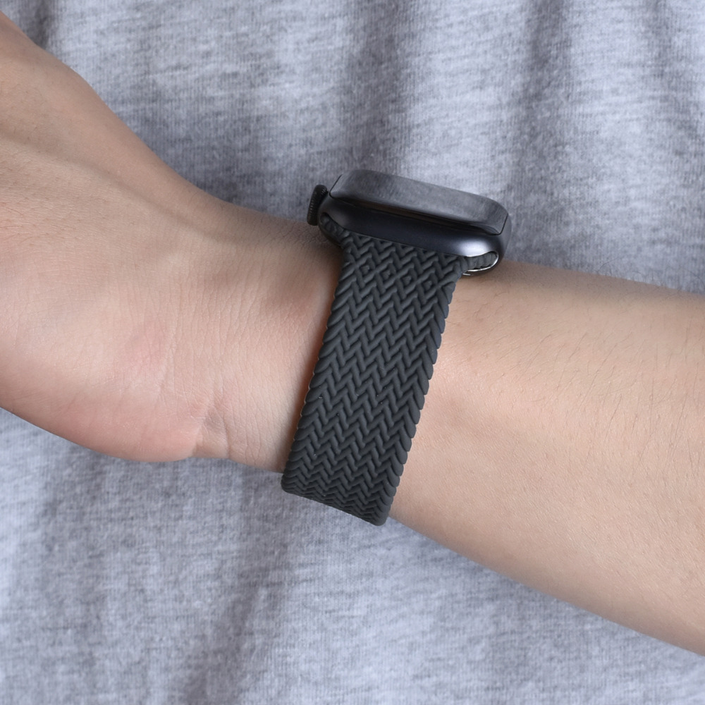 Dây Đeo Đồng Hồ Bằng Silicon Co Giãn 44mm 40mm 38mm 42mm Cho iWatch Series 7 6 SE 5 4 3 2 1