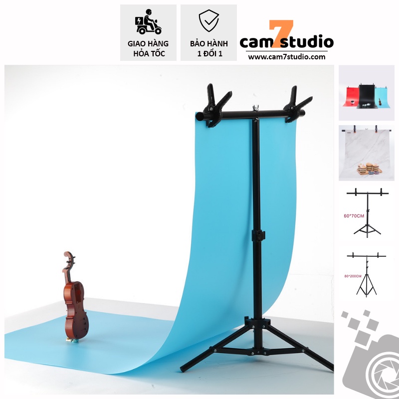 Khung T giá treo phông nền chụp ảnh, đạo cụ chụp ảnh sản phẩm - Cam7Studio.com