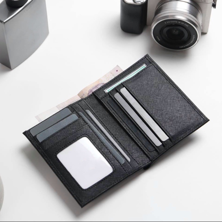 Ví Nam Da Bò Thật Cao Cấp Gudi Studio Wallet 3 Nhỏ Gọn Tiện Lợi