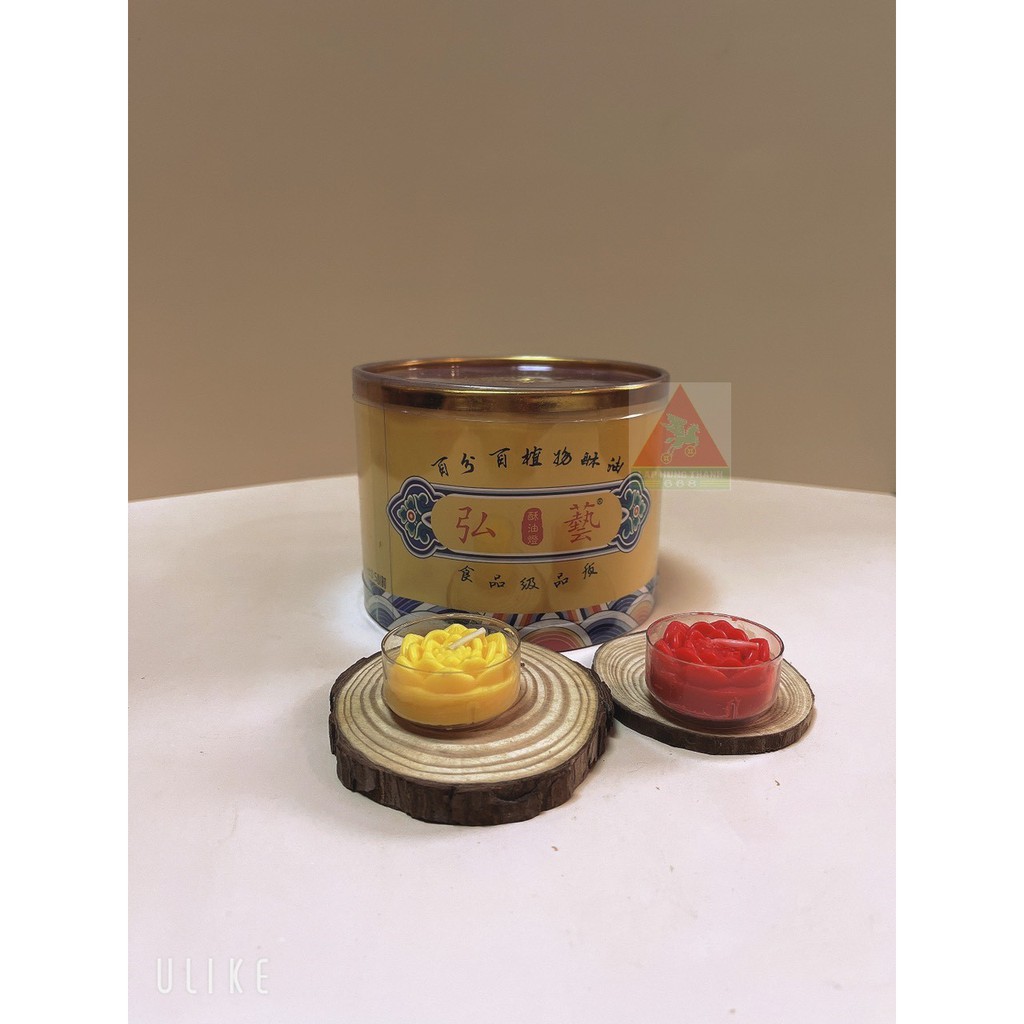 Nến Tealight Sáp Bơ 28 viên Hoa Sen Malaysia