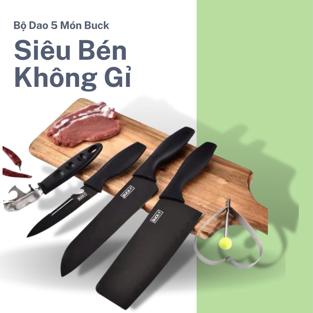 Hộp 6 Dao Làm Bếp Đa Năng Chính Hãng Chất Liệu Cao Cấp Không Gỉ Sắc Bén Cán Nhựa Chống Trượt Cầm Nắm Dễ Angola_shop