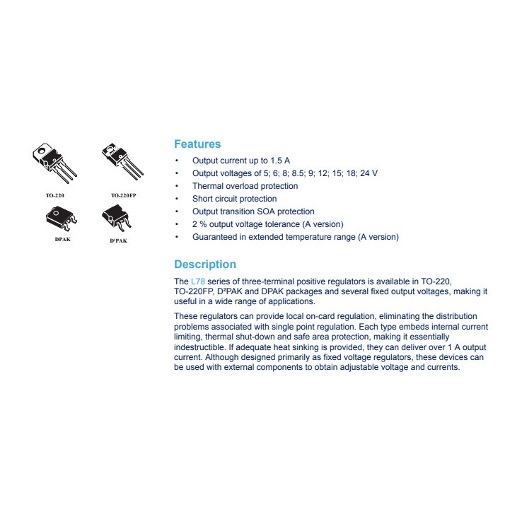 Linh kiện L7812CV TO-220