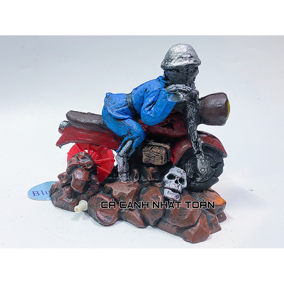 TIỂU CẢNH MÔ TÔ TRANG TRÍ BỂ CÁ TIỂU CẢNH 14X6X12CM