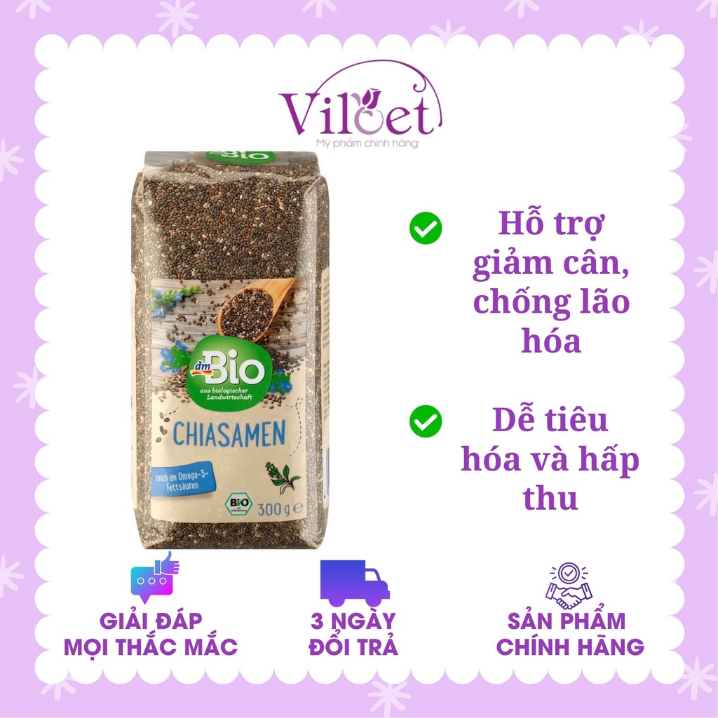 Hạt chia hữu cơ Bio DM Chiasamen Đức 300g cho người ăn kiêng, chay, bà bầu - Shop Viloet