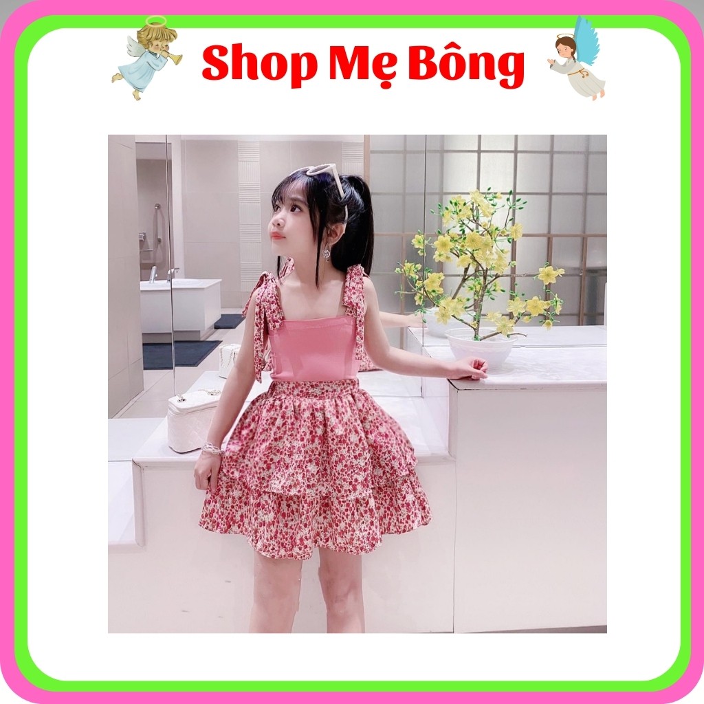 Sét Áo 2 Dây Chân Váy Xòe BG2108 - Shop Mẹ Bông 92