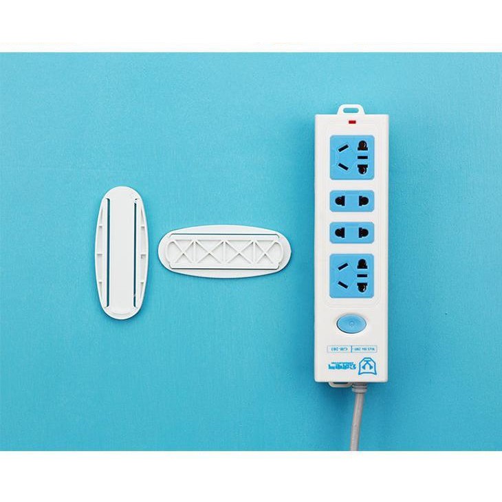 Bộ Giá đỡ ổ điện dán tường, Giá treo, móc treo ổ cắm điện,  Modem, cục phát wifi, remote, vật dụng treo tường chắc chắn