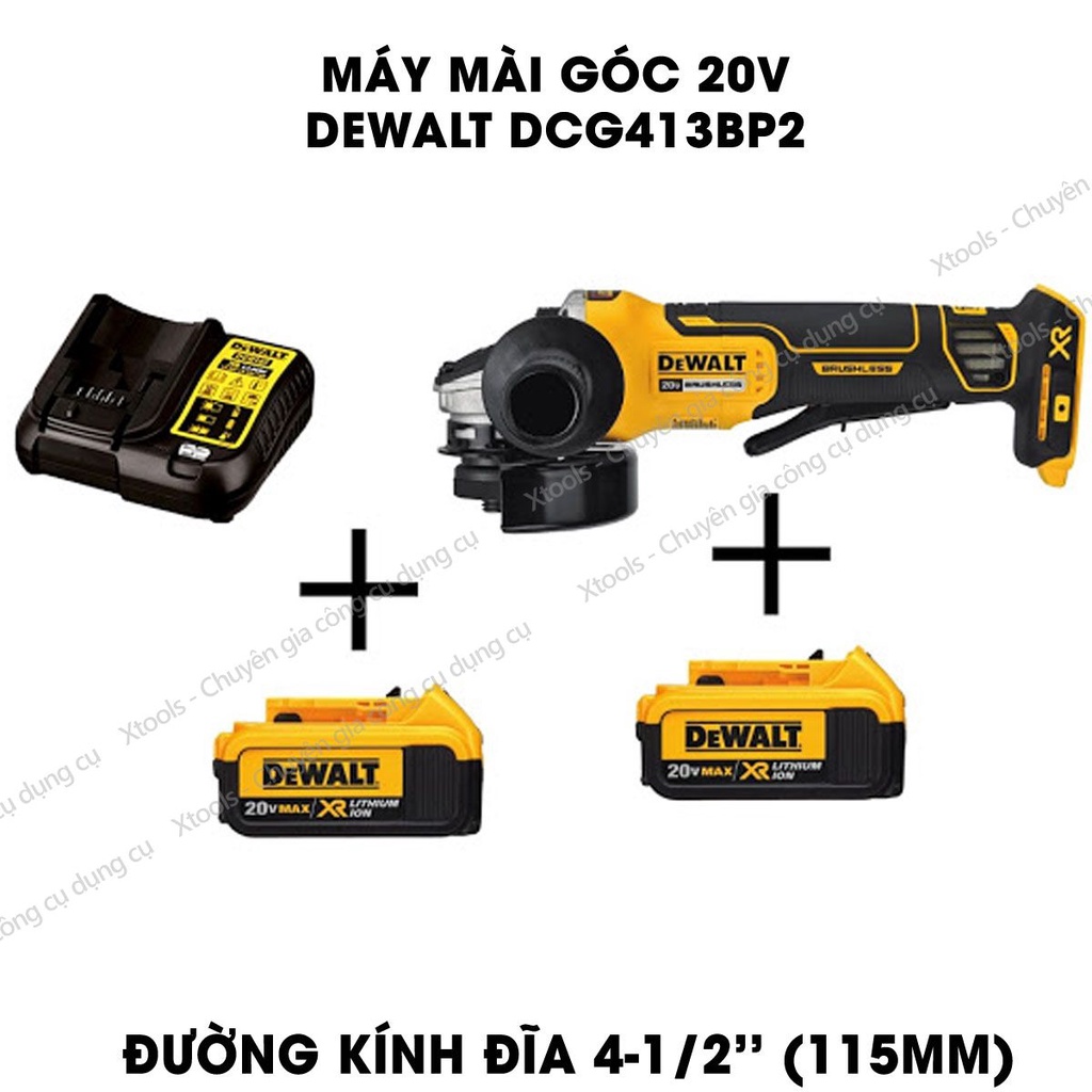 Máy mài góc cầm tay dùng pin 20V DeWALT 850W máy cắt kim loại đa năng động cơ không chổi than bảo hành chính hãng 3 năm