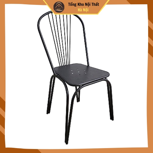 Ghế Ăn, Ghế Cafe Mặt Gỗ Khung Sắt Sơn Tĩnh Điện Phù Hợp Với Phòng Ăn, Phòng Khách, Quán Cafe, Nhà Hàng, Ngoài Trời.
