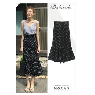 Váy đuôi cá chấm bi nữ Retro phong cách Hàn Quốc (Order)