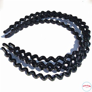 Combo 2 chiếc bờm tóc Hàn Quốc kiểu dáng lượn sóng màu đen