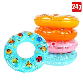 Phao Bơi Tròn Cho Bé Đường Kính 70,80cm (LOẠI DÀY 0.18mm) (Giao màu ngẫu nhiên)