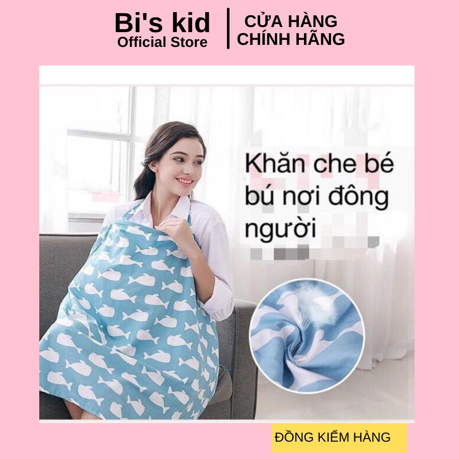 Áo choàng cho bé bú 100% cotton chất liệu dày dặn KT 95x65cm