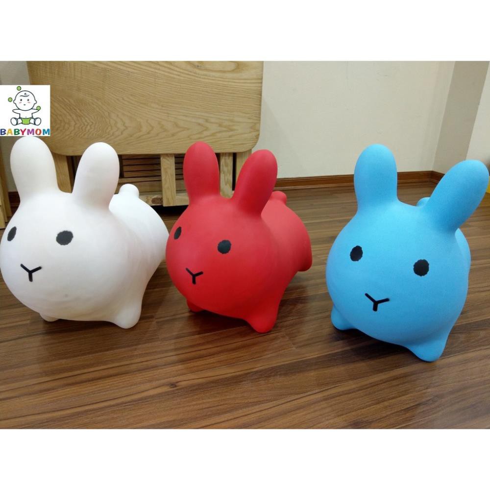 Đồ chơi thú nhún Thỏ Xanh  không mùi cao su bé thỏa sức nhún nhảy bé thích mê, tăng cường vận động