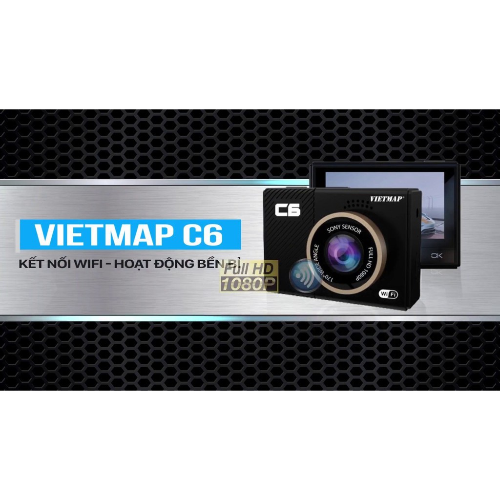 Camera hành trình Vietmap C6 | Kết nối Wifi cảm biến Sony - Bảo hành 12 tháng Vietmap chính hãng