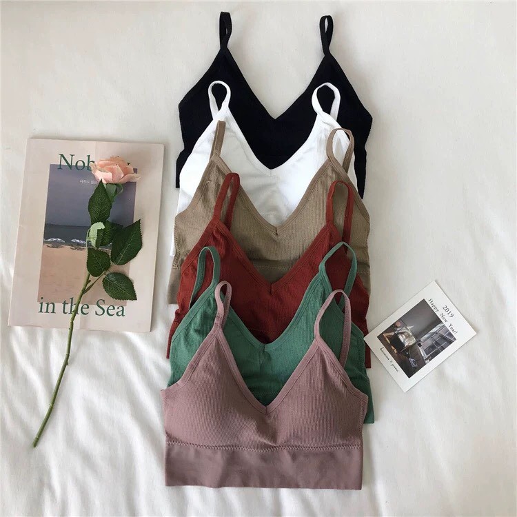 Áo bra gân màu khoét lưng sâu sang chảnh cá tính [ CHUẨN HÀNG LOẠI 1 ] | BigBuy360 - bigbuy360.vn