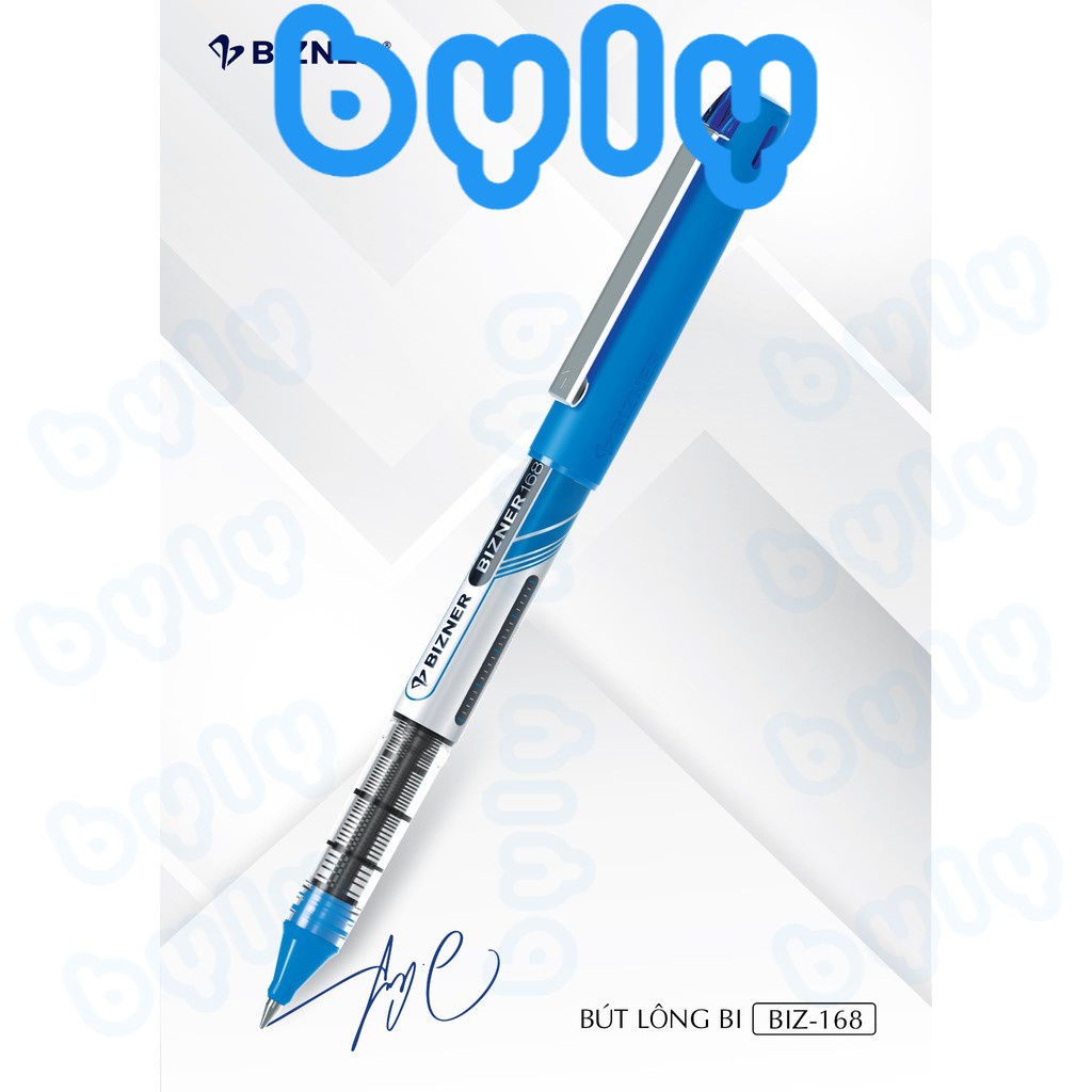 Bút lông bi ký tên cao cấp 𝑻𝒉𝒊𝒆̂𝒏 𝑳𝒐𝒏𝒈 Bizner | BIZ-168 - ByLy Store