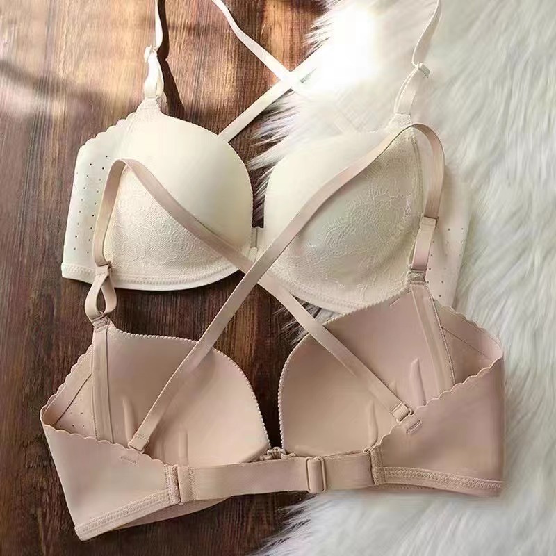 Áo Lót Nâng Ngực Không Gọng Cổ Chữ V Sâu Cài Khóa Trước Dành Cho Nữ