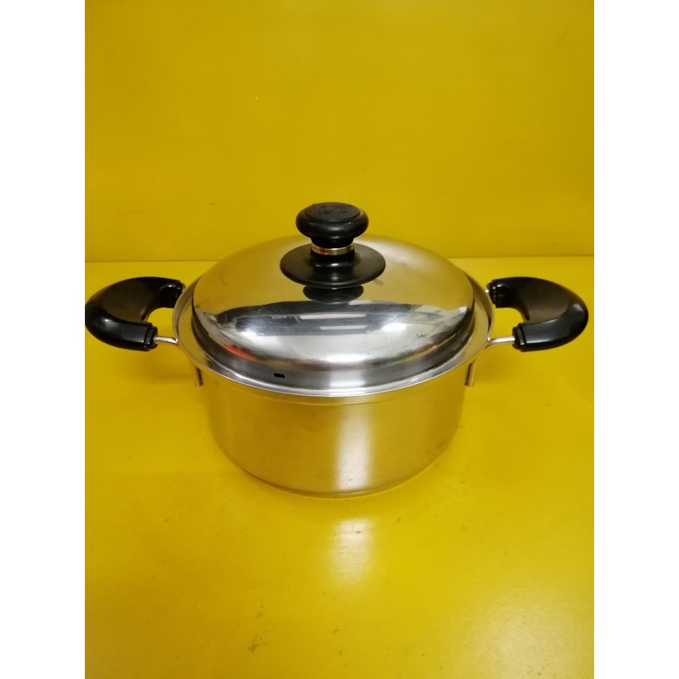 Nồi inox nội địa Nhật, size 22cm, cao 10cm (mã 824), Dùng được bếp từ