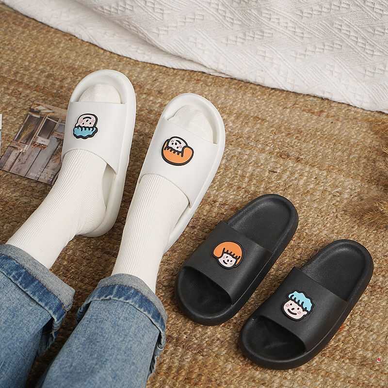 Dép Bánh Mỳ Hình Mặt Cười Chibi  Cực Yêu Cho Nữ