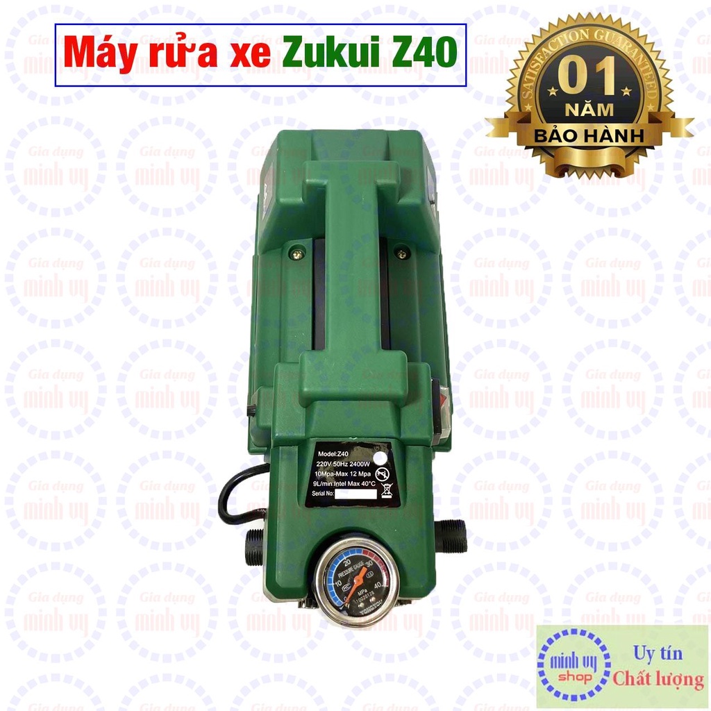 Máy xịt rửa xe mini gia đình Zukui S3-Zukui Z40 - 2000W - tự hút nước - tự động ngắt - tặng bình đựng xà phòng