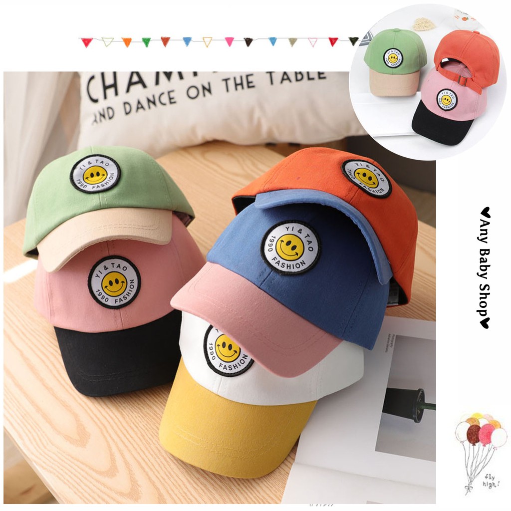 Mũ nón in chữ và mặt cười cute cho bé trai bé gái nhiều màu dễ thương-hàng có sẵn ❣❣