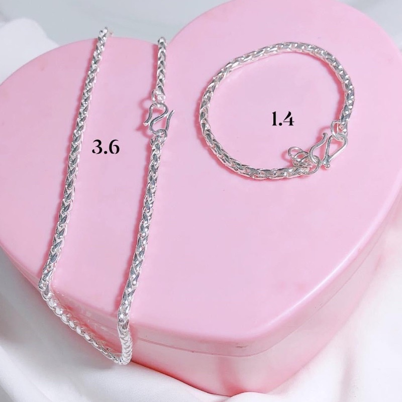Vòng cổ bạc, vòng tay bạc nguyên chất cho bé M02 Minh Thoa Silver