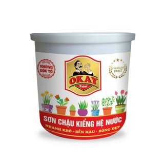 Sơn Chậu Kiểng Hệ Nước Okay  [ Lon 1kg ]