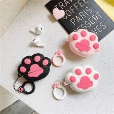Case Vỏ Bọc airpods 2/airpod 1/CẤC DÒNG I Hình Thú Đựng Hộp Sạc Tai Nghe Bằng Silicon Dẻo Đẹp mã BÀN CHÂN ĐEN A2