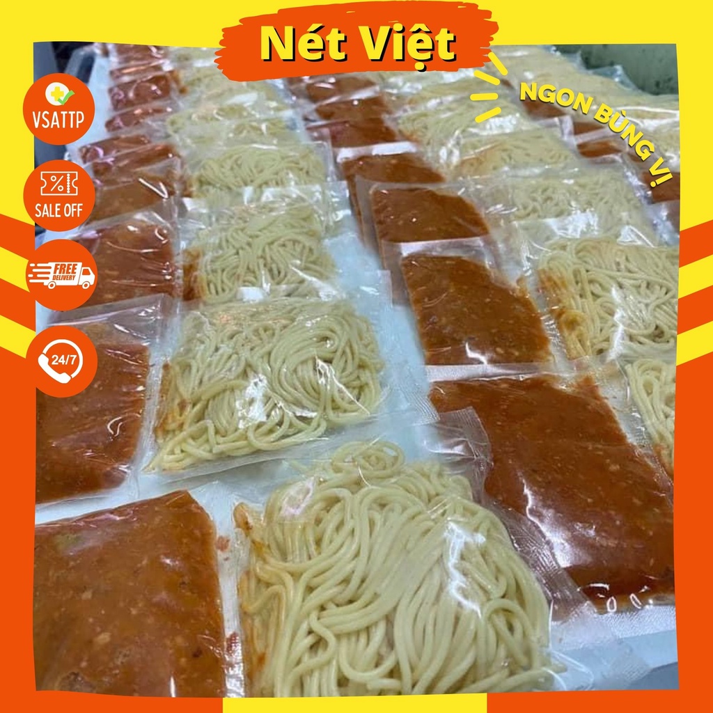 Mỳ Ý Spaghetty tươi sốt bò bằm set 300g ăn liền