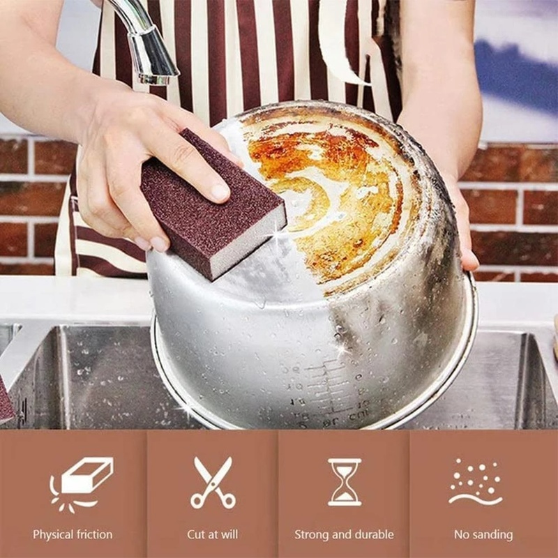 Miếng Bọt Biển Có Tay Cầm Bằng Nhựa Để Chà Rửa Nhà Bếp Tiện Dụng