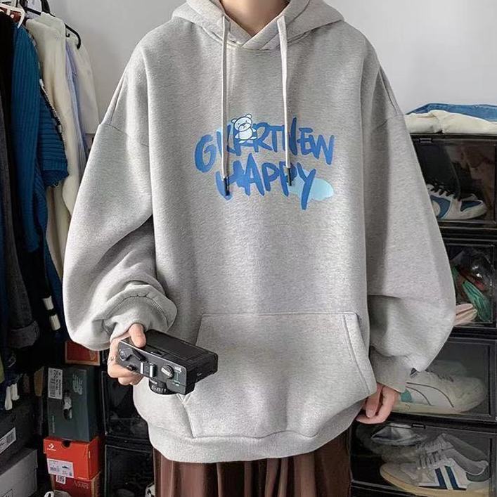 Áo Khoác Hoodie Dáng Rộng Thời Trang Cá Tính Cho Nam