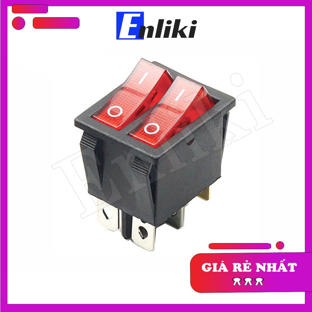 Công Tắc Bập Bênh Đôi 16A 250V 31x25mm KCD6