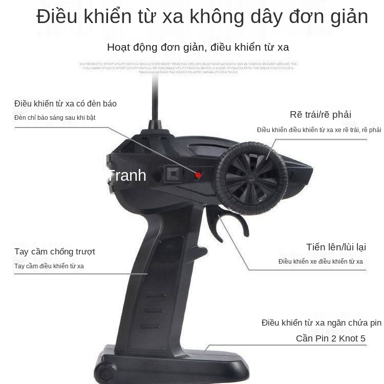 Đồ chơi ô tô điều khiển từ xa sạc điện xe địa hình drift đua leo núi tốc độ cao có đèn và Hummer boy chống ngã