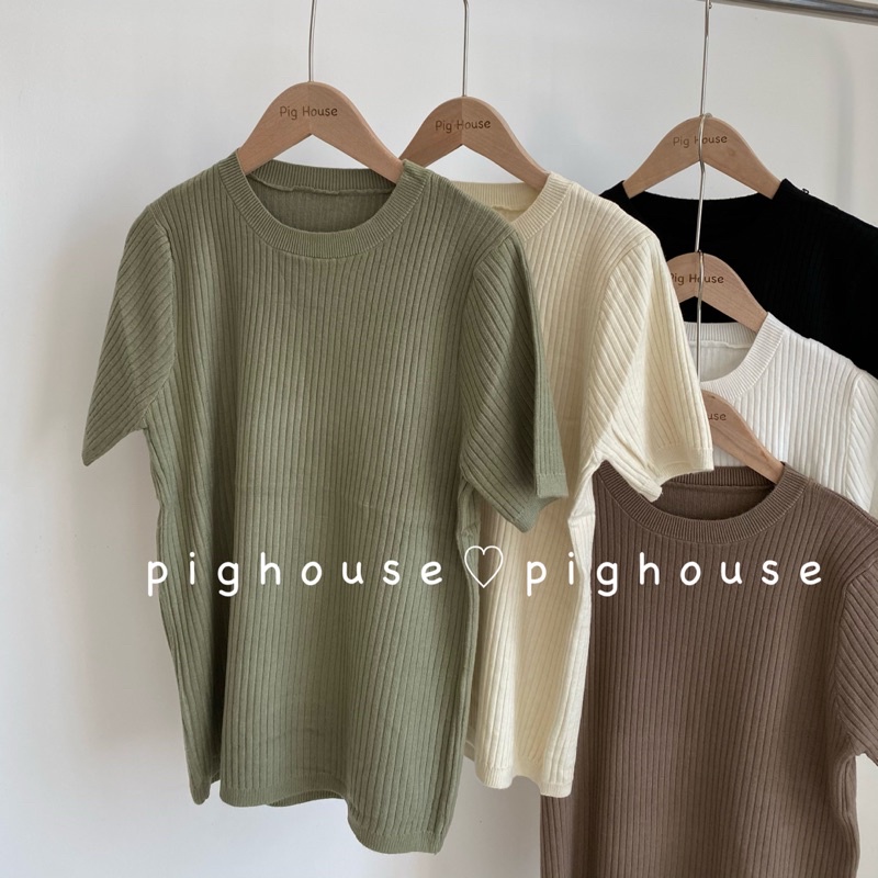 Áo len đũa cộc tay trơn bảng màu bassic chất dày dặn ( Ảnh thật ) | BigBuy360 - bigbuy360.vn