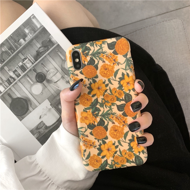 Ốp lưng iphone chống bẩn Hoa vàng vintage 6/6s/6plus/6splus/7/8/7plus/8plus/x/xs/xsmax/11/11promax - Awifi Case F6-4 | BigBuy360 - bigbuy360.vn