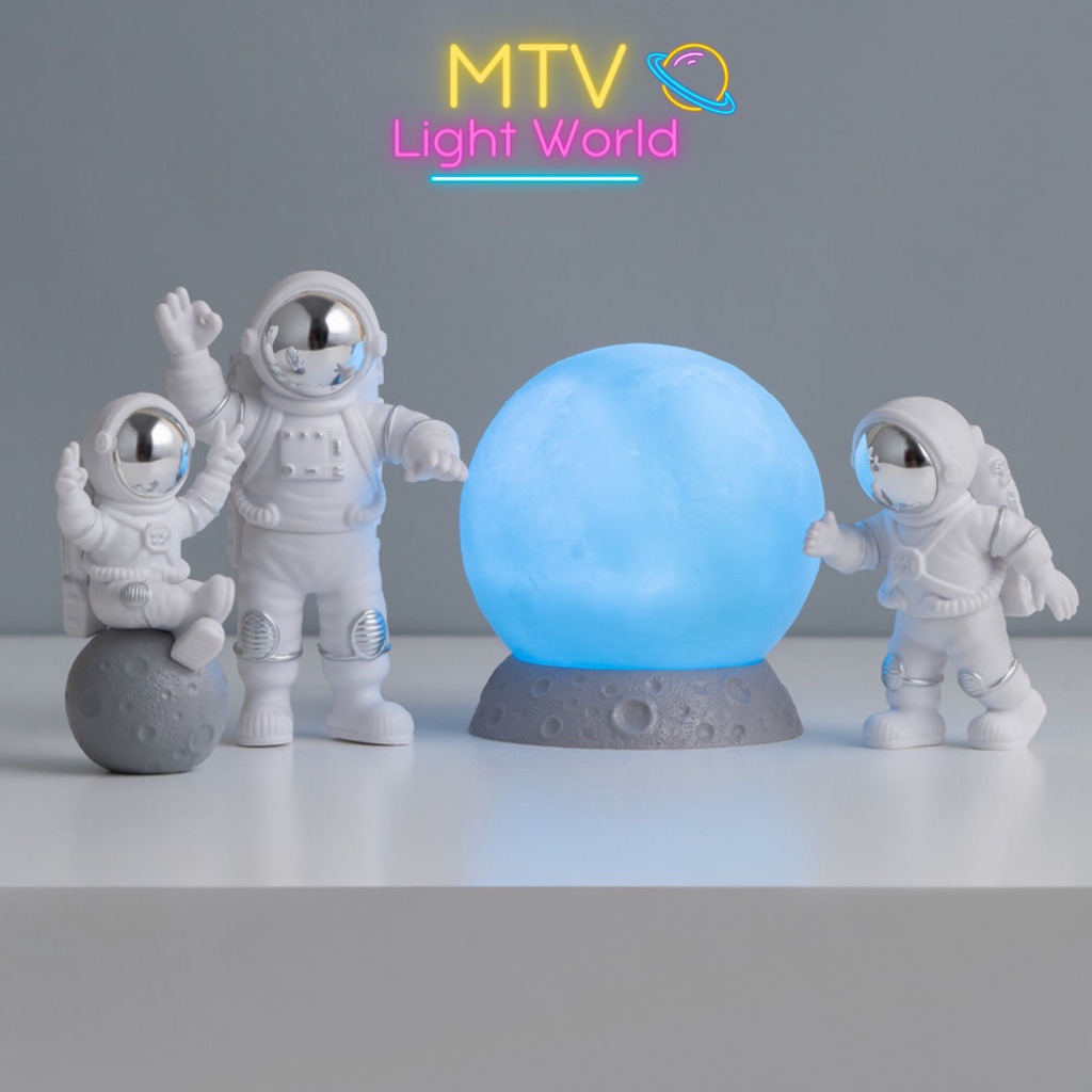 Mô hình phi hành gia - Đèn mặt trăng 3D trang trí phòng ngủ, decor bàn làm việc - MTV Store