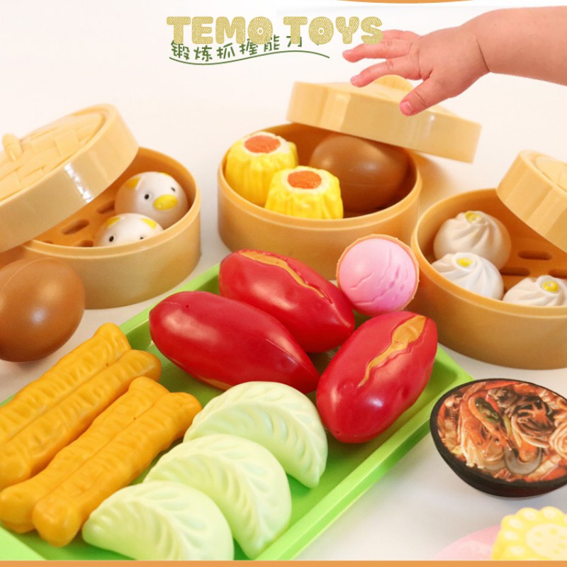 Đồ chơi cho bé gái nấu ăn nhà bếp 88 chi tiết rèn luyện sự khéo léo TEmo Toys