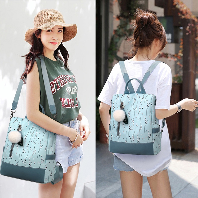 Ba Lô Vải Oxford Chống Nước Sức Chứa Lớn Thời Trang Cho Nữ