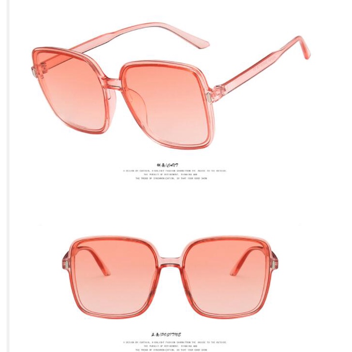 Kilii Kính Mát Gọng Tròn Tròng Vuông Chống Tia UV Thời Trang Đường Phố