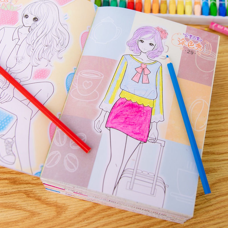 Sách Tô Màu Hình Công Chúa Dành Cho Bé Gái 3-6 - 8-10 Tuổi