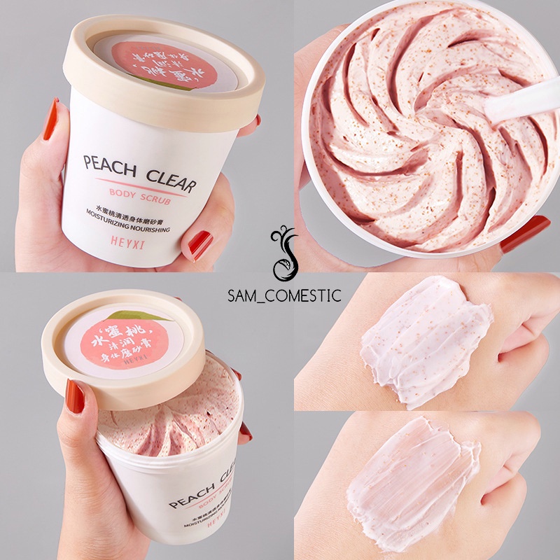 Tẩy da chết Body HEYXI PEACH CLEAR- nội địa Trung🍑