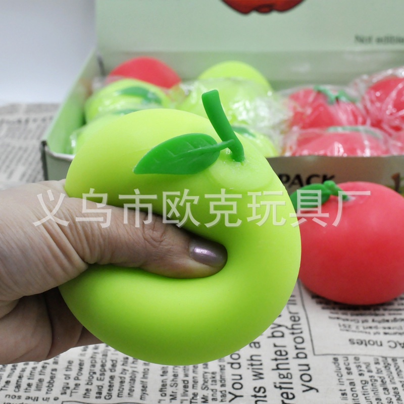 Đồ chơi giảm stress,đồ chơi silicon,quả đào,quả táo silicon mềm dẻo bóp tay giảm stress,trái cây trưng bày bàn làm việc