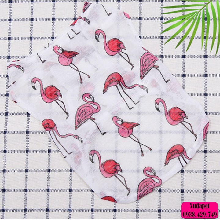 Áo 3 Lỗ Vải Thoáng Mát Nhiều Họa Tiết Đáng Yêu Cho Chó Mèo (Ngẫu Nhiên) vải cotton cao cấp, thú cưng mát mẻ - SP005195