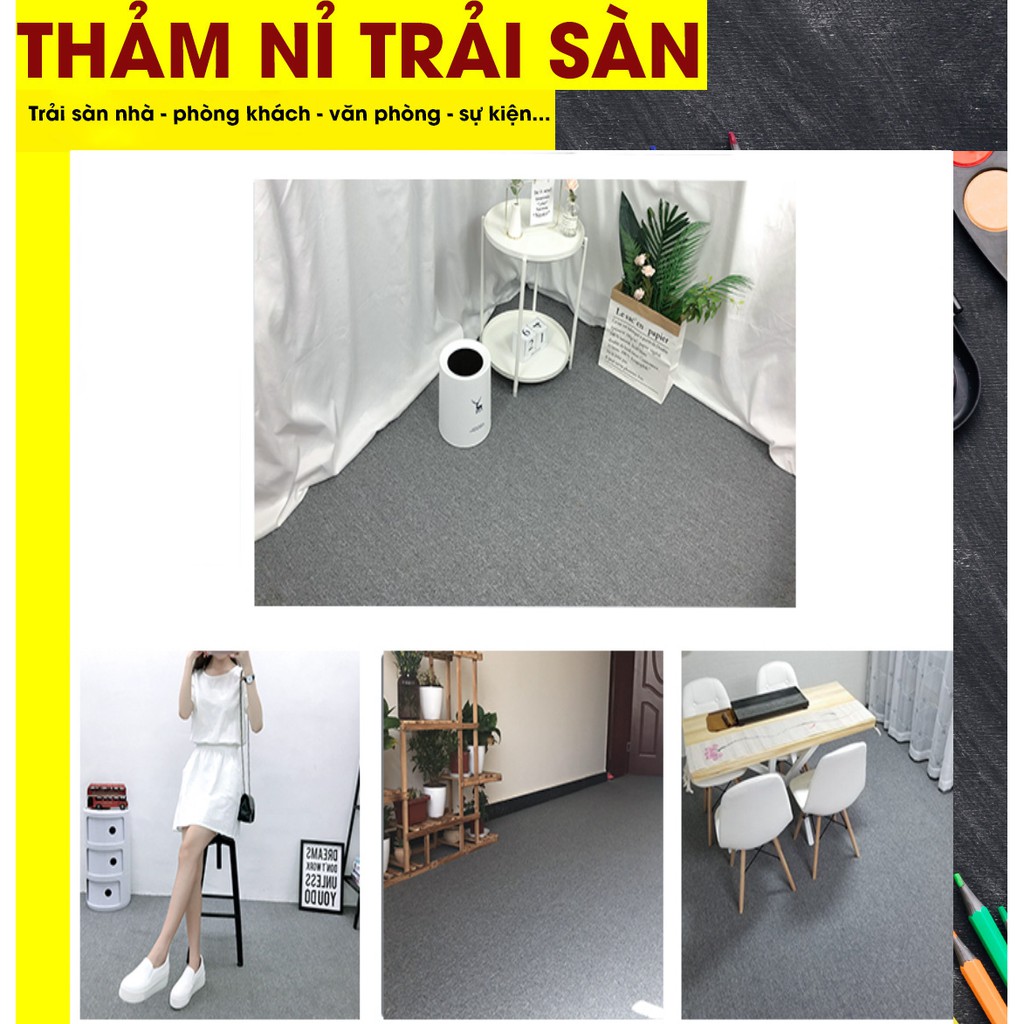 Thảm nỉ trải sàn nhà, thảm lót sàn nhà đẹp giá rẻ dày 3mm trải văn phòng, phòng ngủ, hội nghị, sự kiện