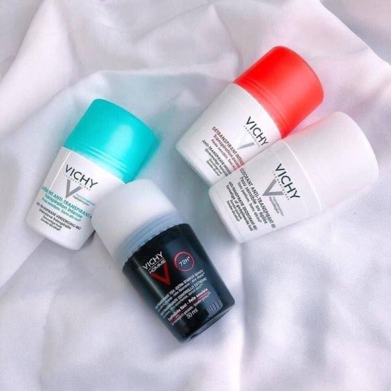 Lăn khử mùi Vichy Déodotant Antin ngăn mùi và mồ hôi suốt 48h chai 50ml