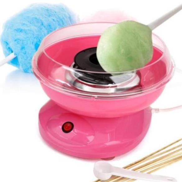 [ Miễn Phí Vận Chuyển ] Máy làm kẹo bông gòn mini Cotton candy maker + Tặng 1 muỗng + 10 que quấn kem